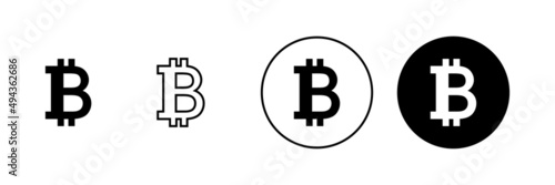 Bitcoin icons set. bitcoin sign and symbol. payment symbol. cryptocurrency logo