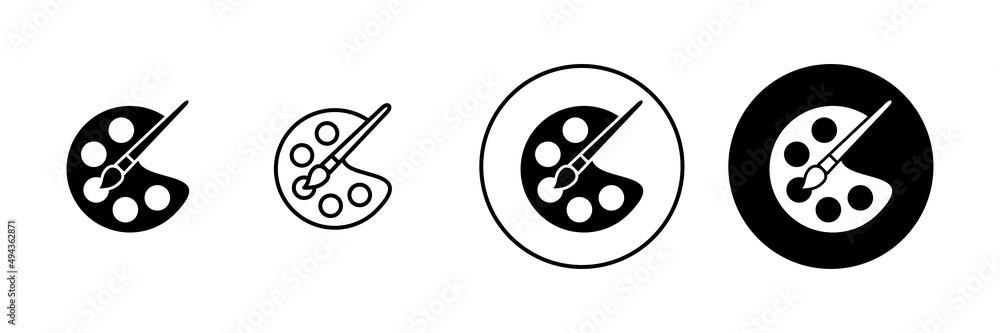 Paint icons set. paint brush sign and symbol. paint roller icon vector Paint icons set. paint brush sign and symbol. paint roller icon vector