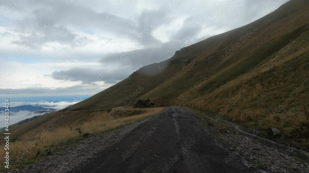 Driving The Tshatskaro Pass, Georgia Driving The Tshatskaro Pass, Georgia