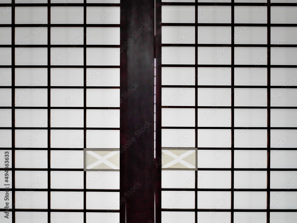 Tokyo, Japan - March 18, 2022: sash or paper sliding door or shoji in Japan
Tokyo, Japan - March 18, 2022: sash or paper sliding door or shoji in Japan