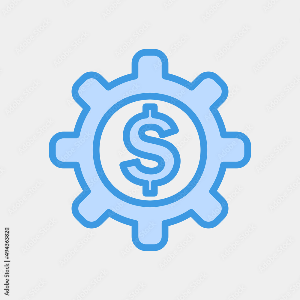 Money management icon in blue style about currency, use for website mobile app presentation Money management icon in blue style about currency, use for website mobile app presentation