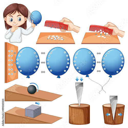 Science experiment with static electricity