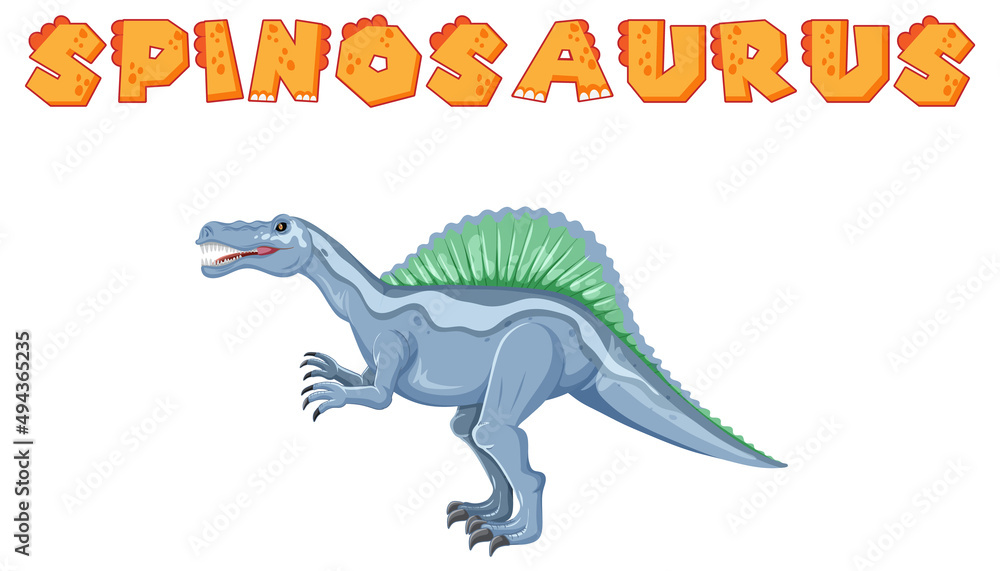 A dinosaur spinosaurus on white background A dinosaur spinosaurus on white background