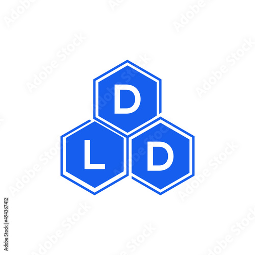 DLD letter logo design on White background. DLD creative initials letter logo concept. DLD letter design. 