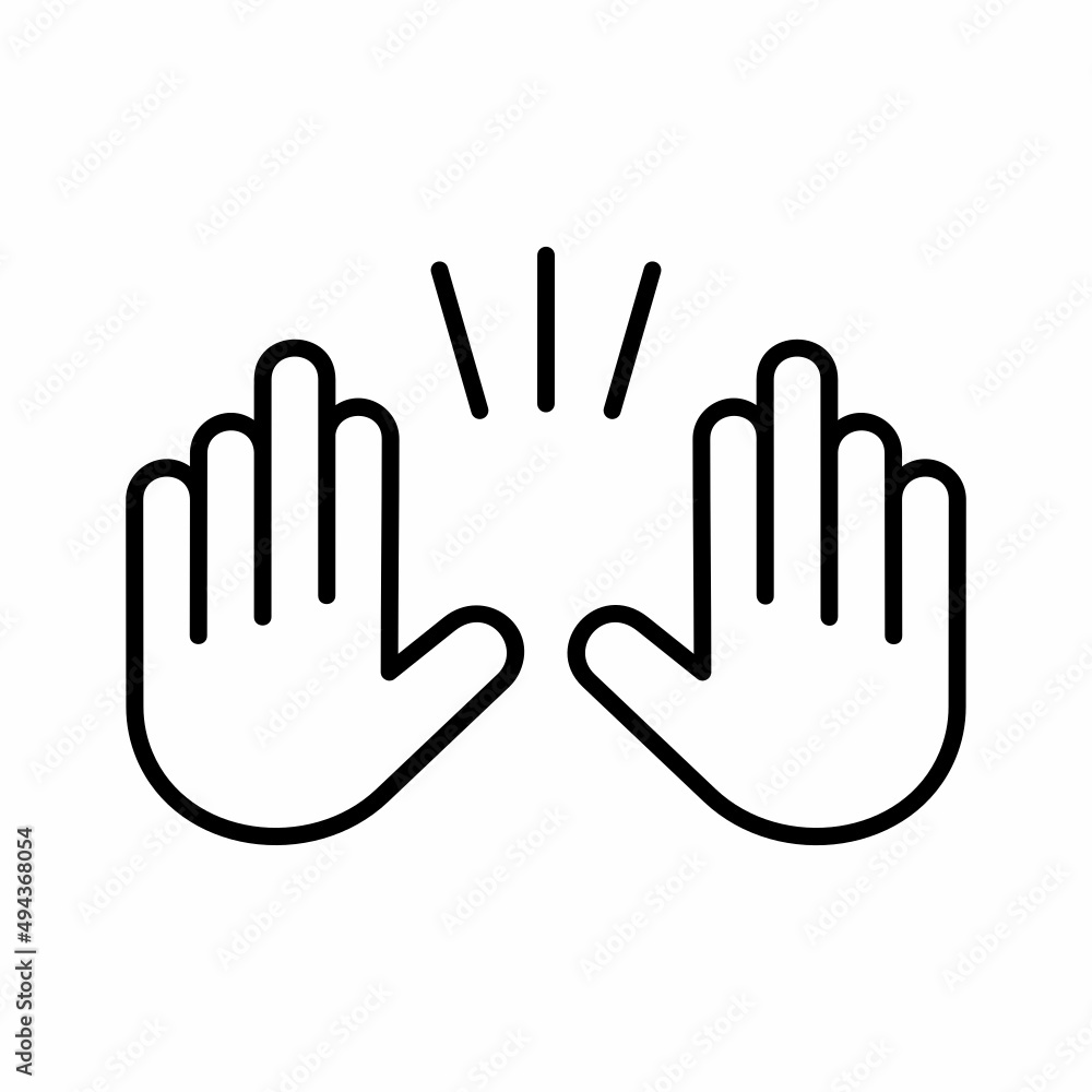hand palm outline style vector icon hand palm outline style vector icon