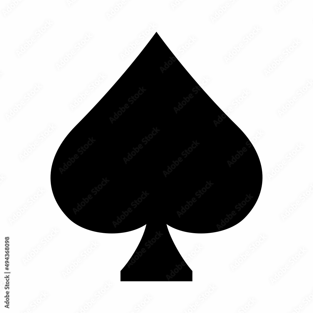 spades card flat style icon