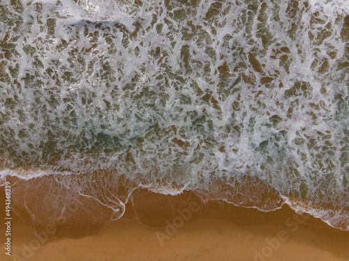 Ocean Waves rolling to shore on the pacific coast of California near Newport Beach
