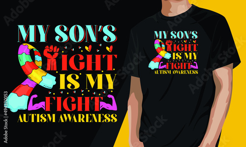 My son's fight is my fight autism awareness. Gift for autism mom
