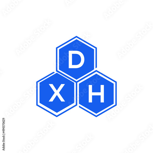 DXH letter logo design on White background. DXH creative initials letter logo concept. DXH letter design. 