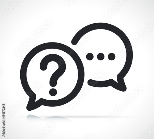 question mark speech line icon