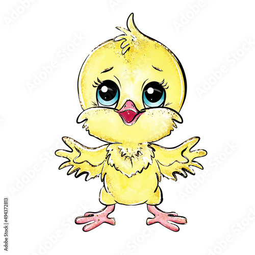 Cut Happy Easter cartoon egg illustration