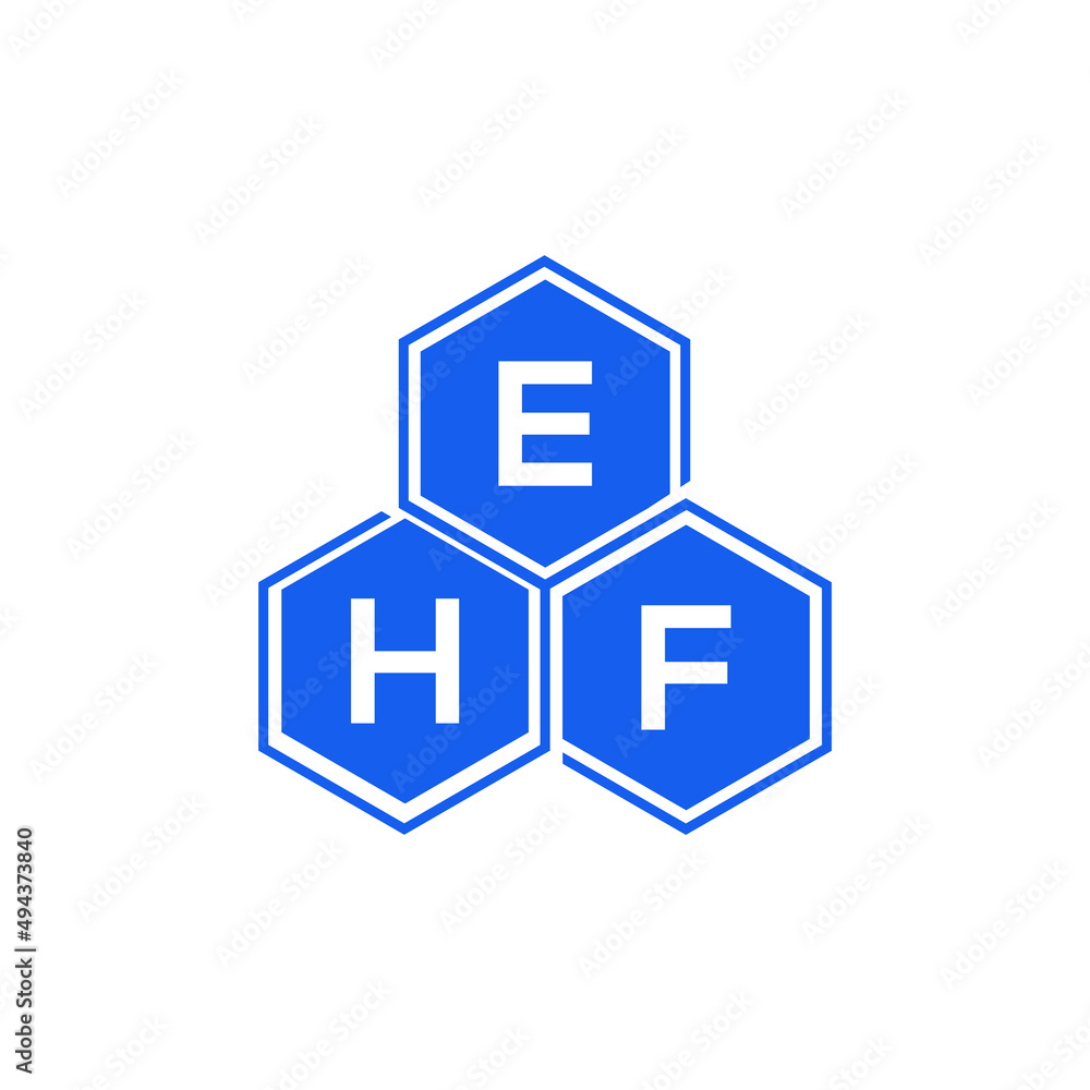 EHF letter logo design on White background. EHF creative initials letter logo concept. EHF letter design. 