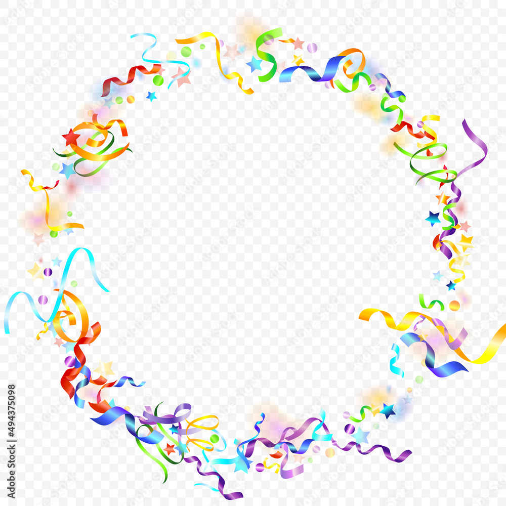 ribbon spiral confetti carnival color shine gift