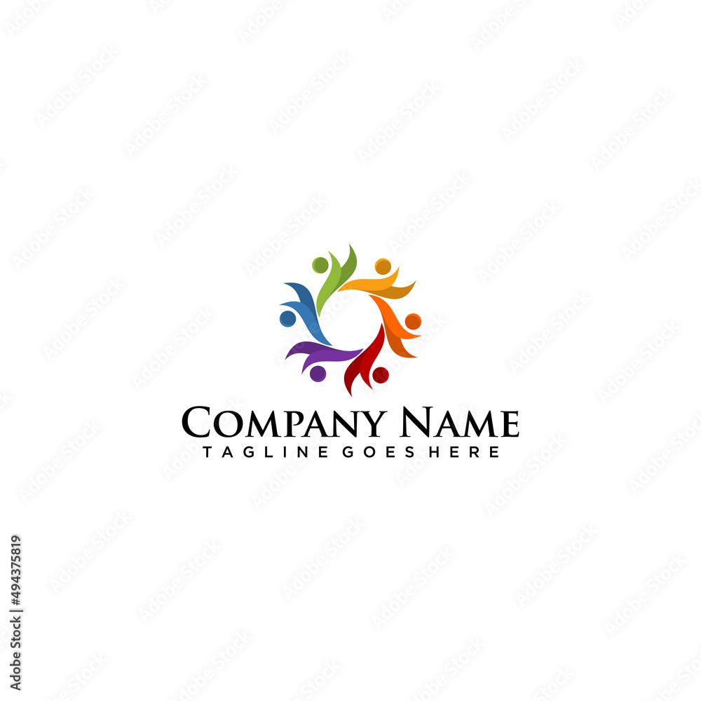 Communication logo, community Logo, organization logo, social network ...