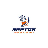 Raptor and steel logo sign design