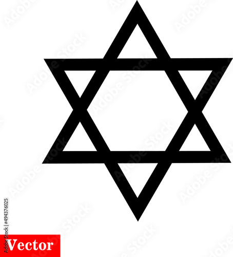 Star of David. Icon Vector on white background..eps