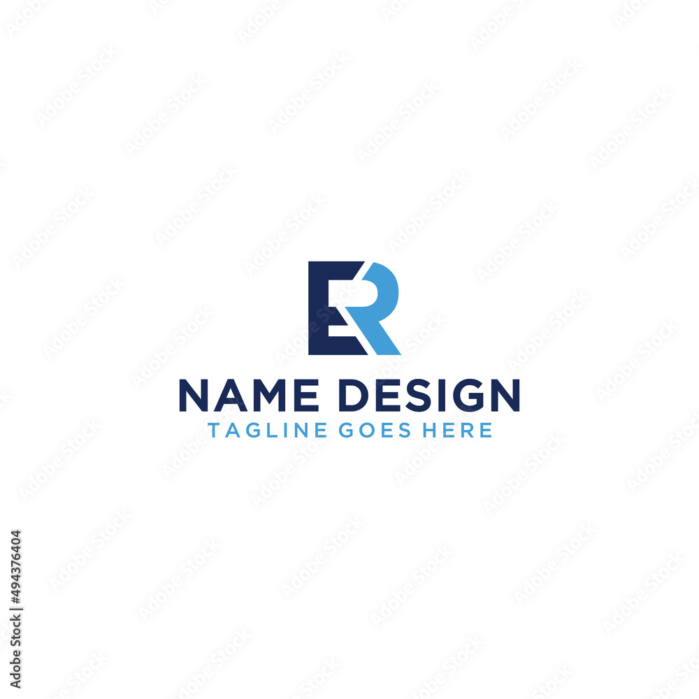 ER, RE letter initial logo sign design ER, RE letter initial logo sign design