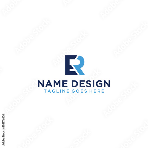 ER, RE letter initial logo sign design