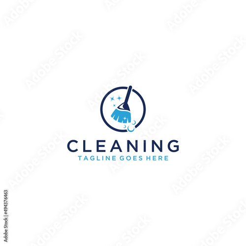 Cleaning broom logo design inspiration