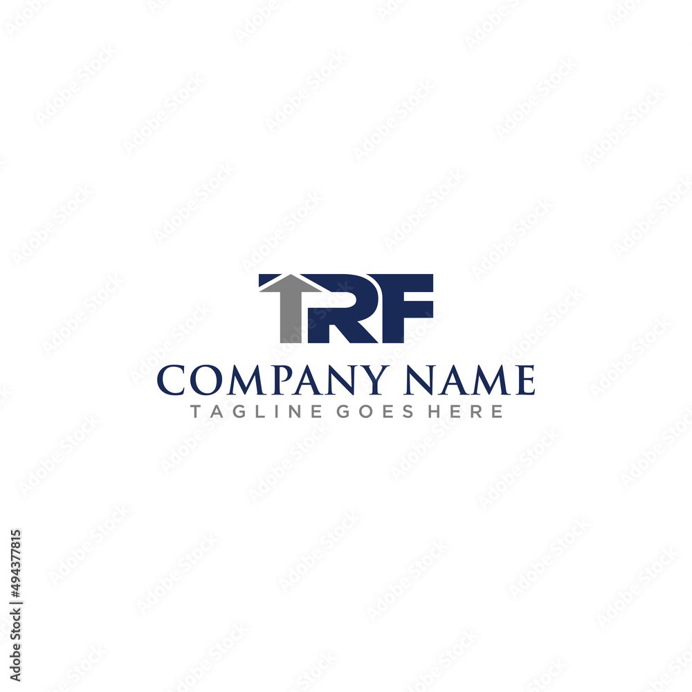 TRF and UP initial logo sign design TRF and UP initial logo sign design