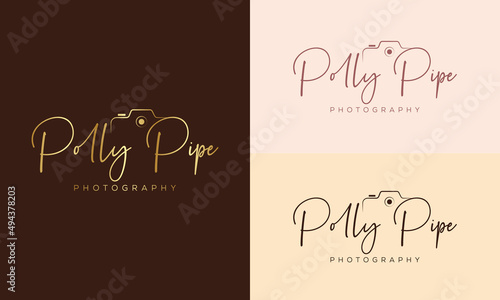Camera photography logo icon vector template
