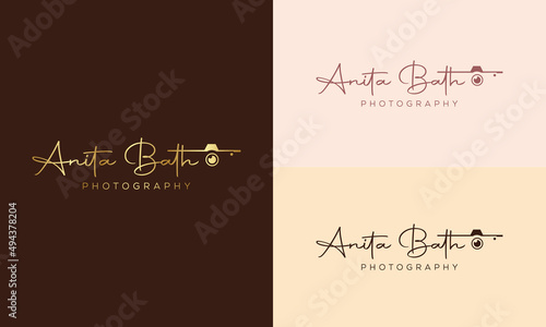 Camera photography logo icon vector template