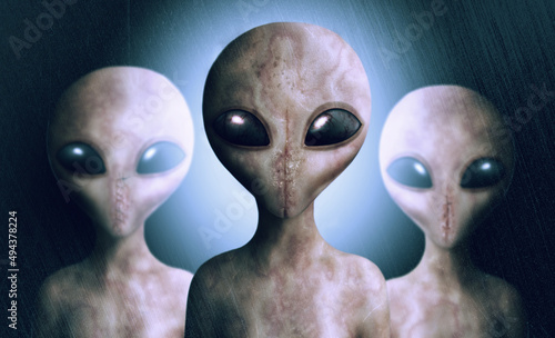 Obraz na płótnie The it crowd. Conceptual shot of an extraterrestrial.