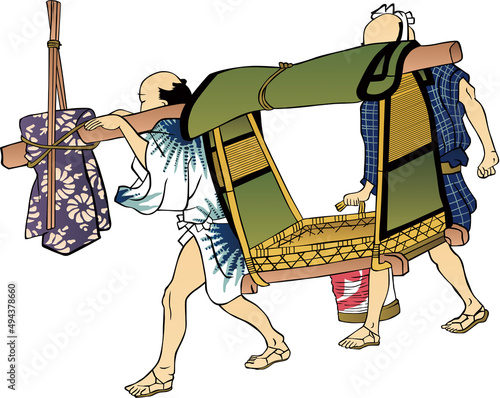 浮世絵　駕籠　その4
