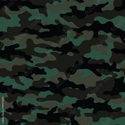 Dark camouflage. Vector. Pattern for clothes. Textile.