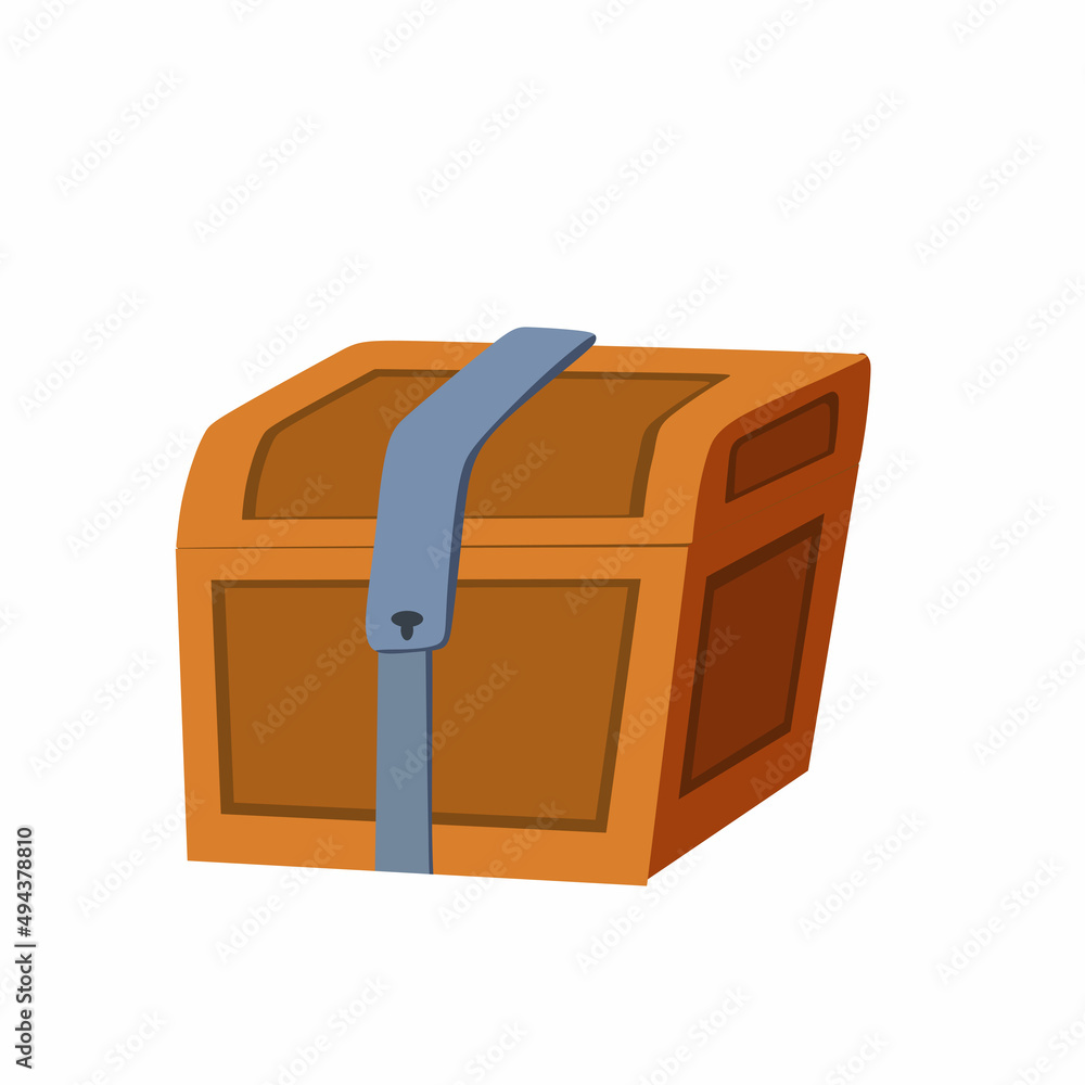 Treasure chest. Vector cartoon illustration. Treasure chest. Vector cartoon illustration.