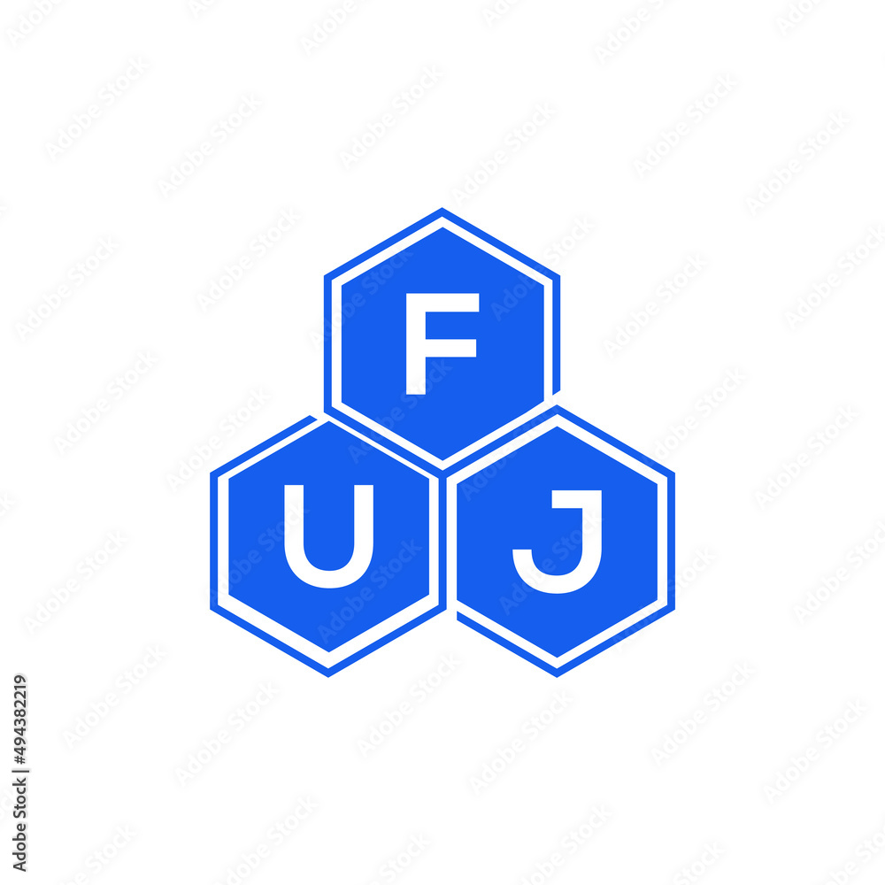 FUJ letter logo design on White background. FUJ creative initials letter logo concept. FUJ letter design. FUJ letter logo design on White background. FUJ creative initials letter logo concept. FUJ letter design.
