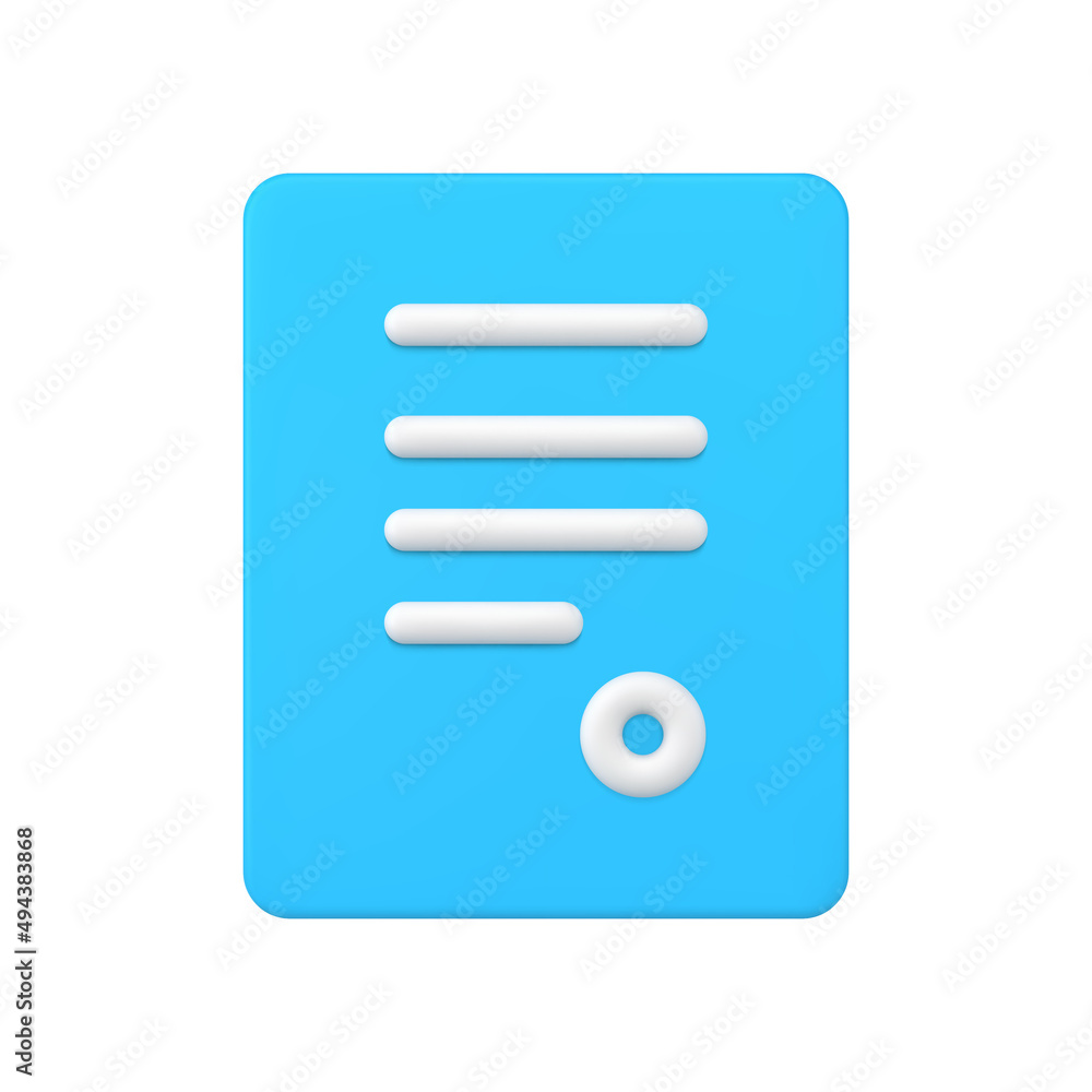 Digital contract with text 3d icon vector illustration Digital contract with text 3d icon vector illustration