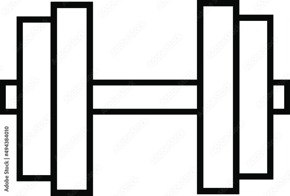 Dumbbell icon outline Dumbbell icon outline