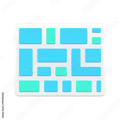 Map 3d icon vector illustration navigation symbol