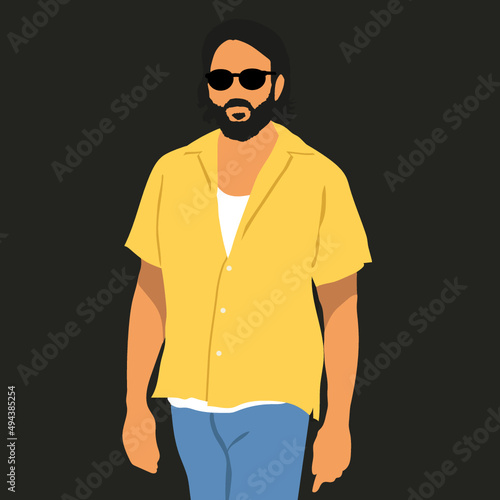 fashion model in sunglasses