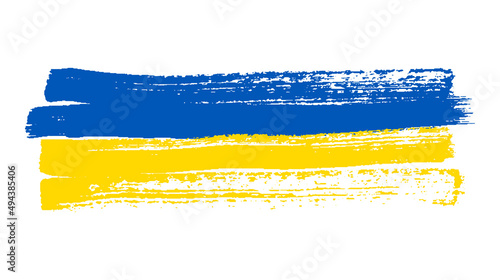 Ukrainian national flag in grunge style