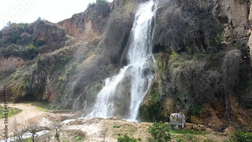 Waterfall in the mountains	
