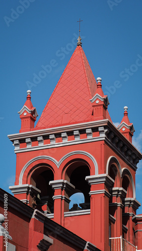 Church detail of bell tower 