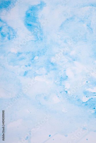watercolor texture. Blue background. Blue watercolor pastel, pale on paper