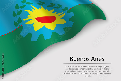 Wave flag of Buenos Aires is a state of Argentina