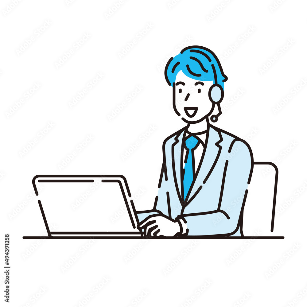 線画人物 線画人物