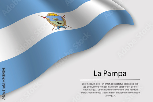 Wave flag of La Pampa is a state of Argentina