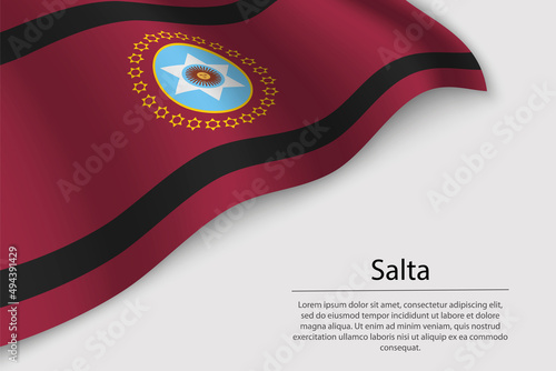 Wave flag of Salta is a state of Argentina
