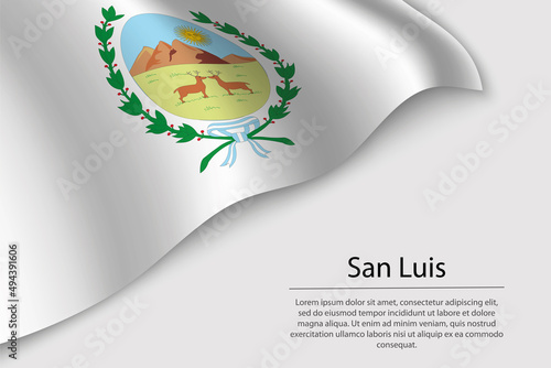 Wave flag of San Luis is a state of Argentina