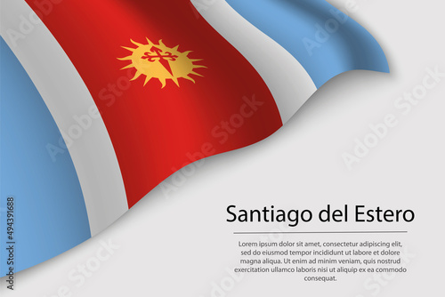 Wave flag of Santiago del Estero is a state of Argentina