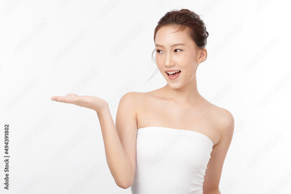 Beautiful young asian woman with clean fresh skin on white background, Face care, Facial treatment, Cosmetology, beauty and spa, Asian women portrait. Beautiful young asian woman with clean fresh skin on white background, Face care, Facial treatment, Cosmetology, beauty and spa, Asian women portrait.