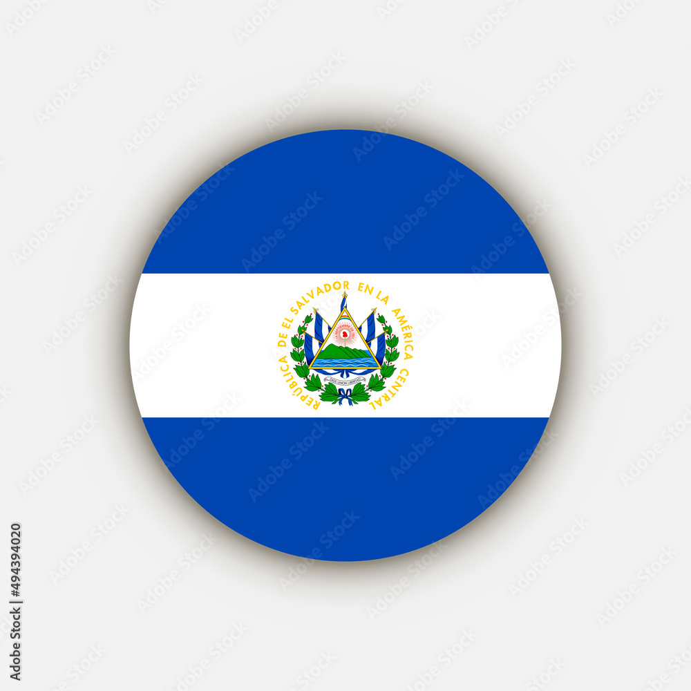 Country Salvador. Salvador flag. Vector illustration.