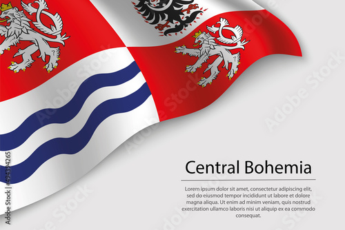 Wave flag of Central Bohemia is a state of Czech republic.