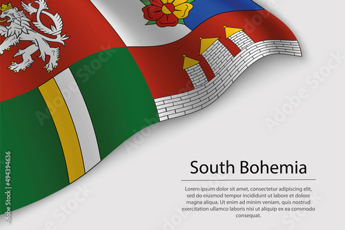 Wave flag of South Bohemia is a state of Czech republic.