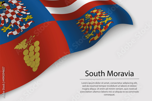 Wave flag of South Moravia is a state of Czech republic.